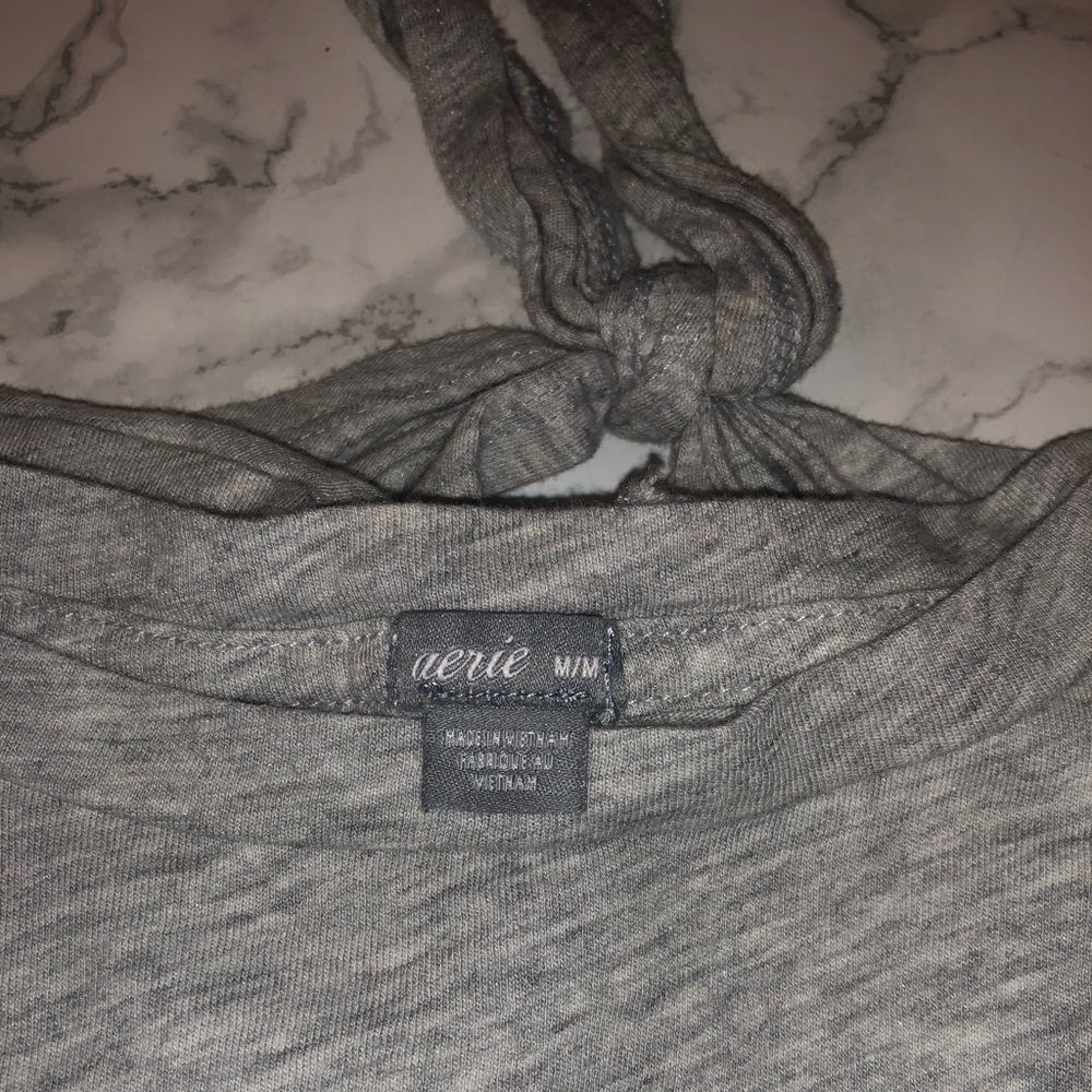 Open back Aerie Grey Croptop